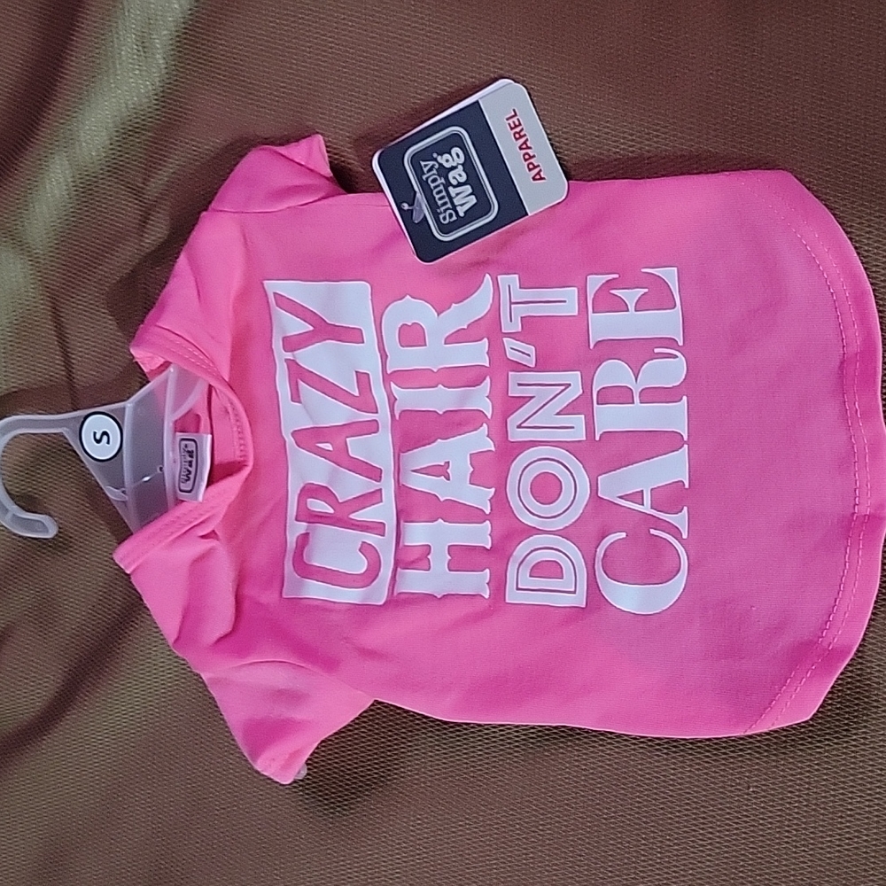 SIMPLY WAG APPAREL   HOT PINK AND WHITE SZ S
